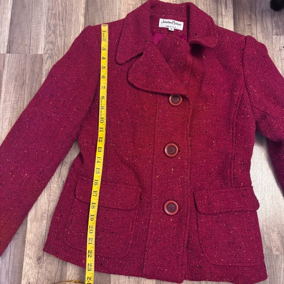 Chic Women's 90’s Red Blazer by Jonathan Micheals - Picture 3 of 7